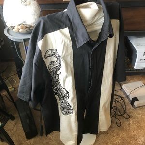 Harley Davidson Short Sleeve Button Down Shirt Size 2XL